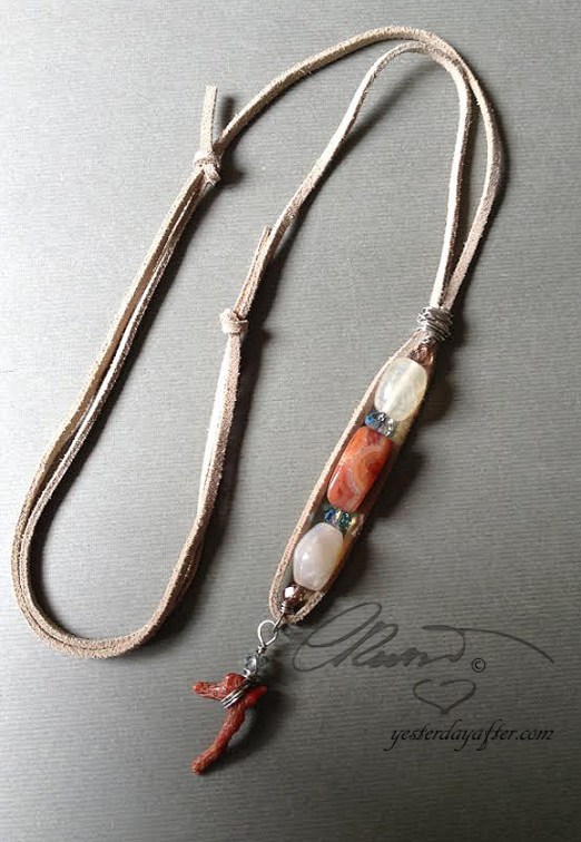 Agate & Coral necklace4