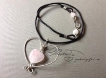 rose quartz heart#2c