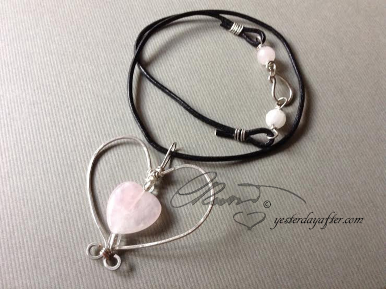 rose quartz heart#2c