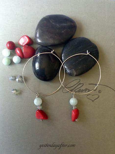 Hoop coral earrings4