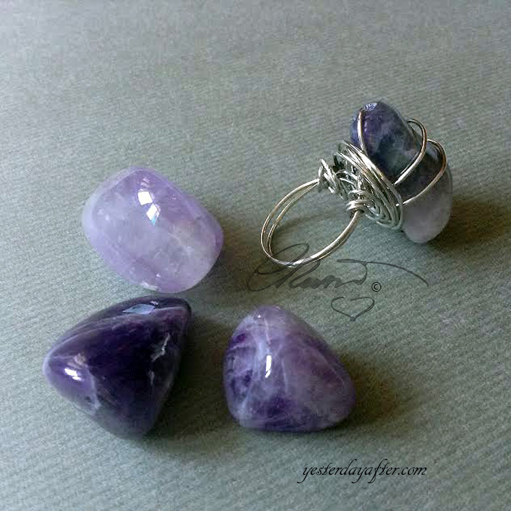 Purple Flame Amethyst Ring