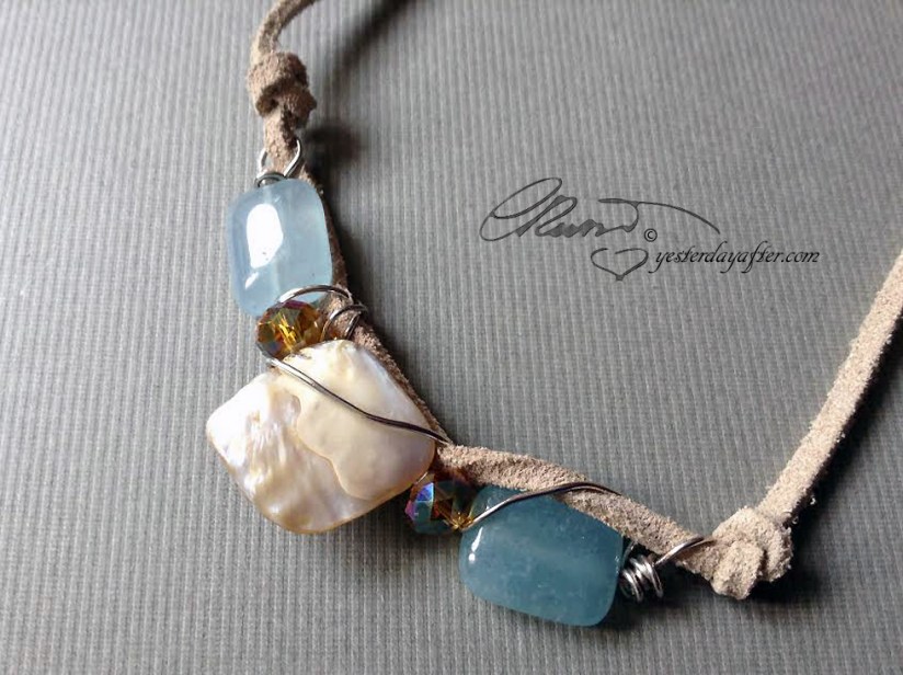 Blue Quartz Necklace