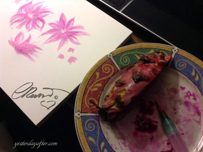 Dragonfruit nature watercolor