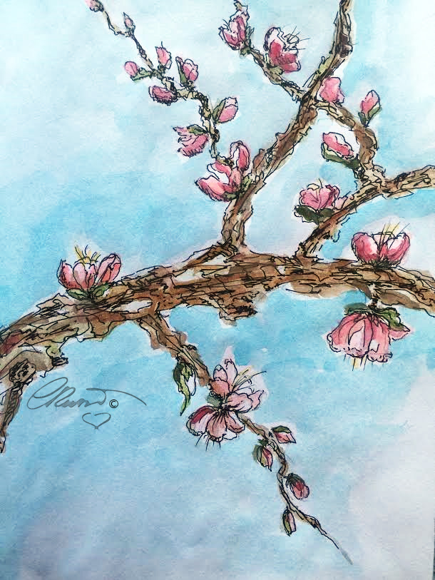 Spring Bloom - Original Watercolor ©Carolina Russo