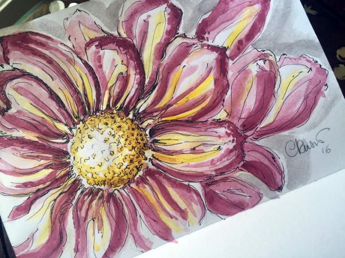 Day #6 - Bloodflowers - Original Watercolor ©Carolina Russo