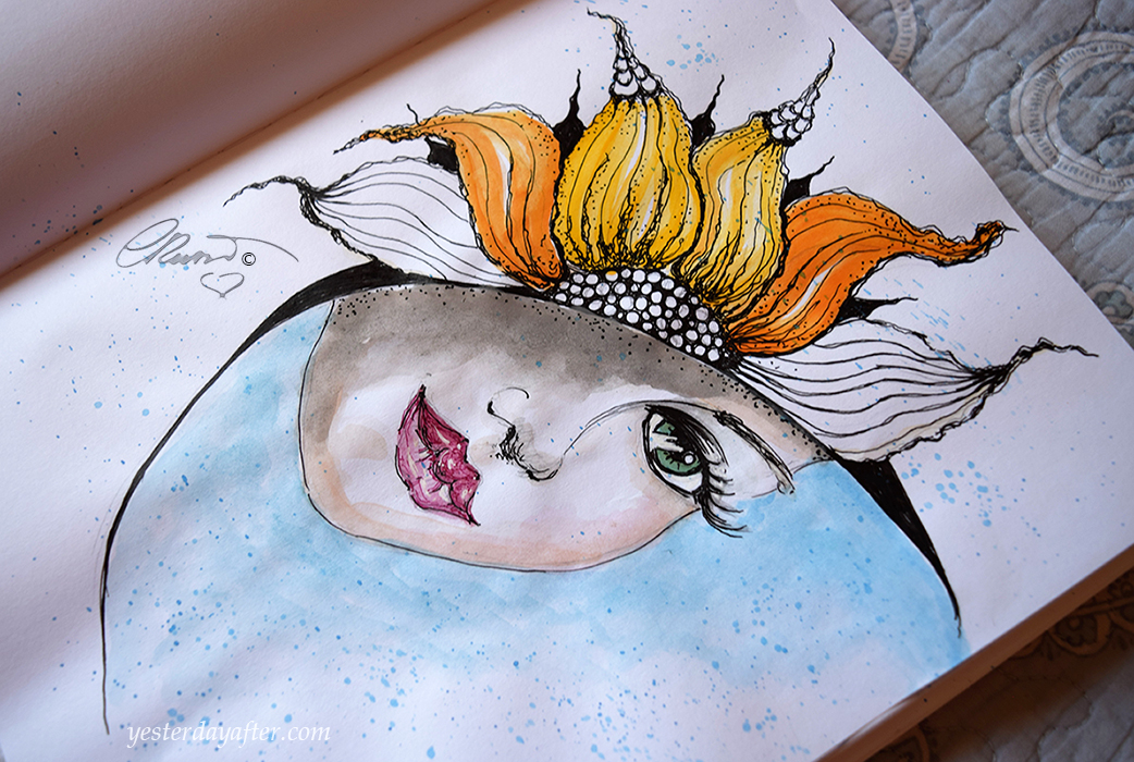 Day and Night - Original Watercolor ©Carolina Russo