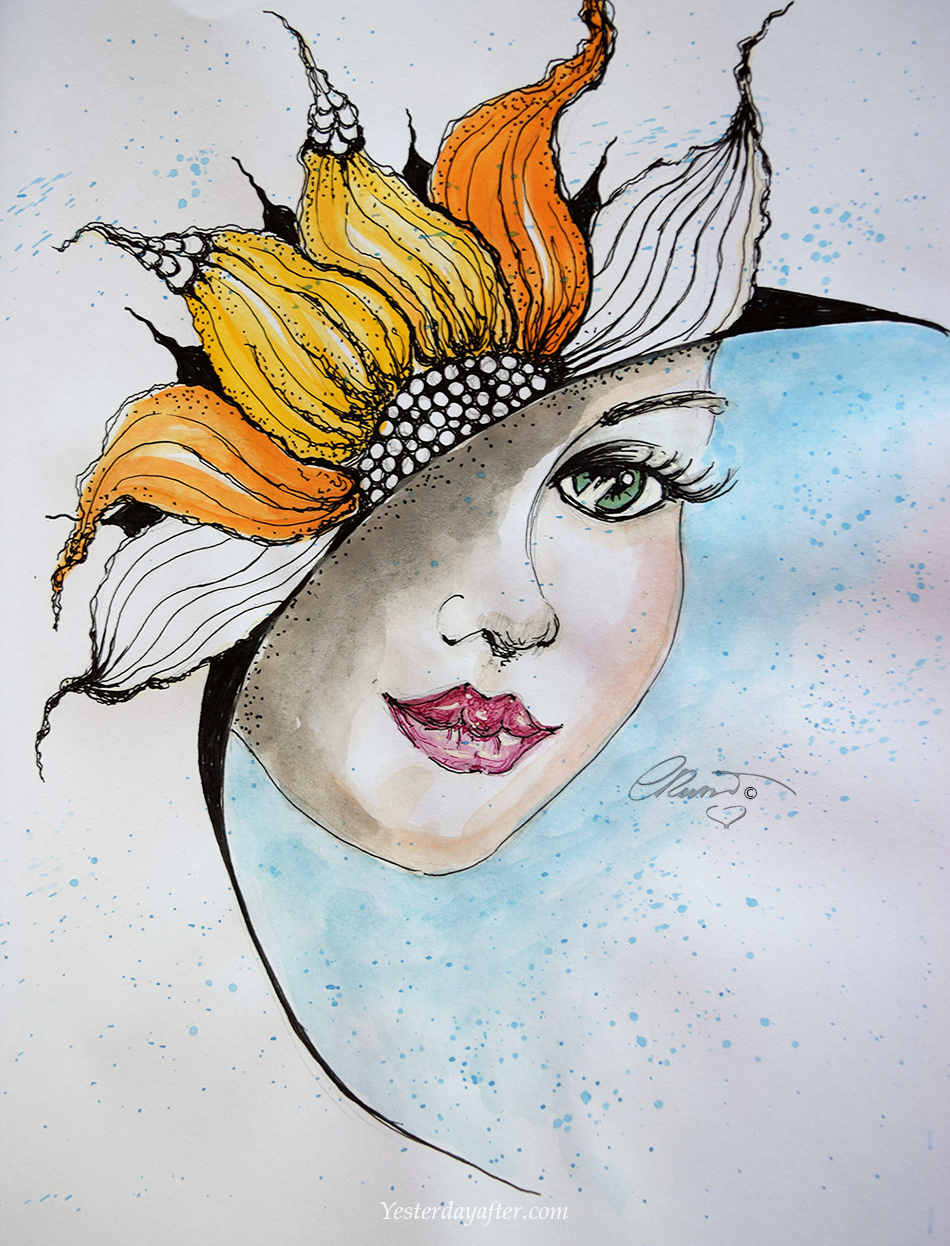Day and Night - Original Watercolor ©Carolina Russo