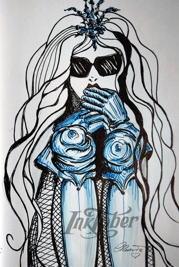 Day #13 - SCARED - InkTober 2016 ©Carolina Russo