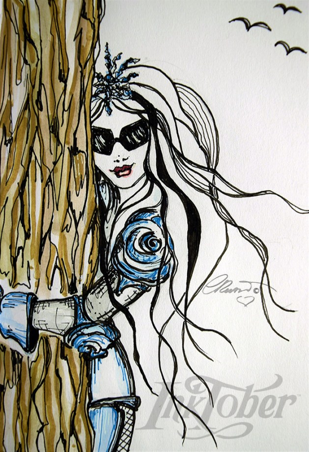 Day #14 - TREE - InkTober 2016 ©Carolina Russo