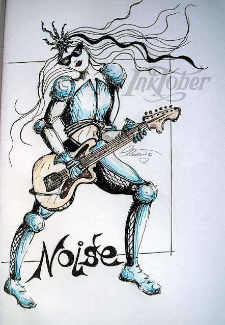 Day #2 NOISE - InkTober 2016 ©Carolina Russo