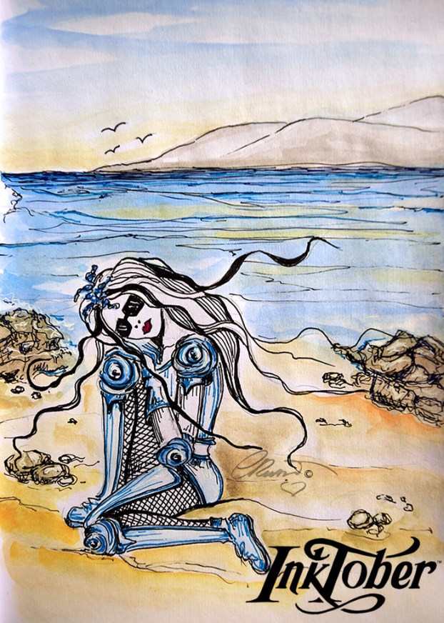 Day #25 TIRED - InkTober 2016  ©Carolina Russo