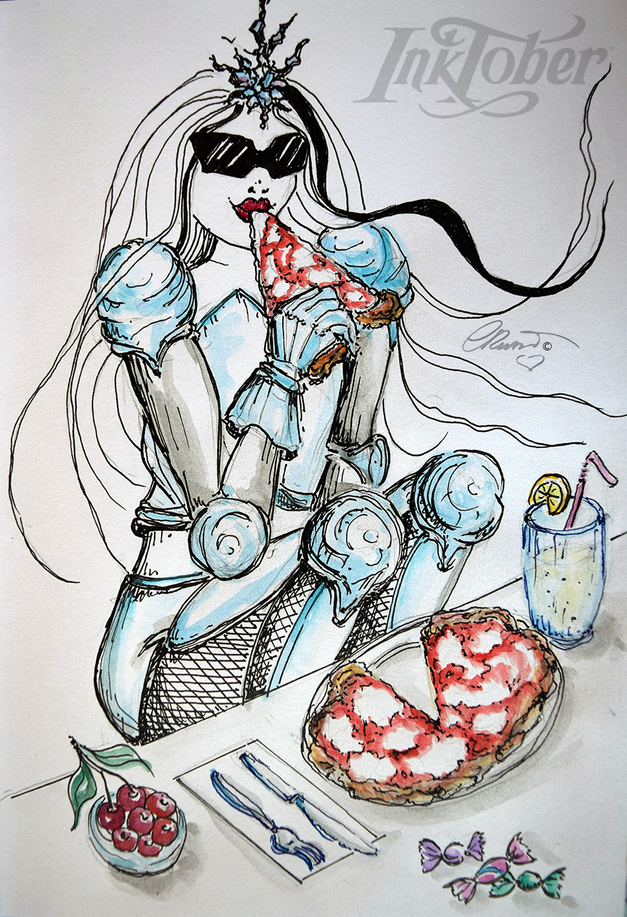 Day #4 - HUNGRY InkTober 2016  ©Carolina Russo