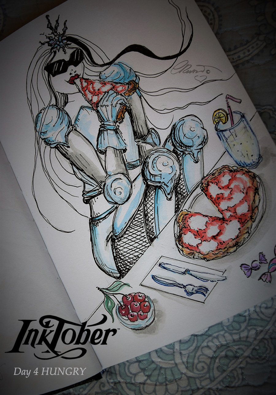 Day #4 - HUNGRY InkTober 2016  ©Carolina Russo