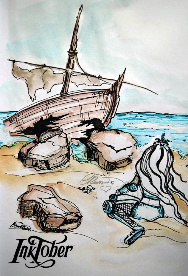 Day #30 WRECK - InkTober 2016  ©Carolina Russo