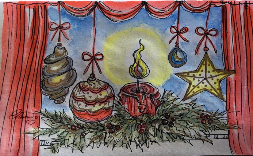 CANDLES Day 4 - Original Watercolor ©Carolina Russo