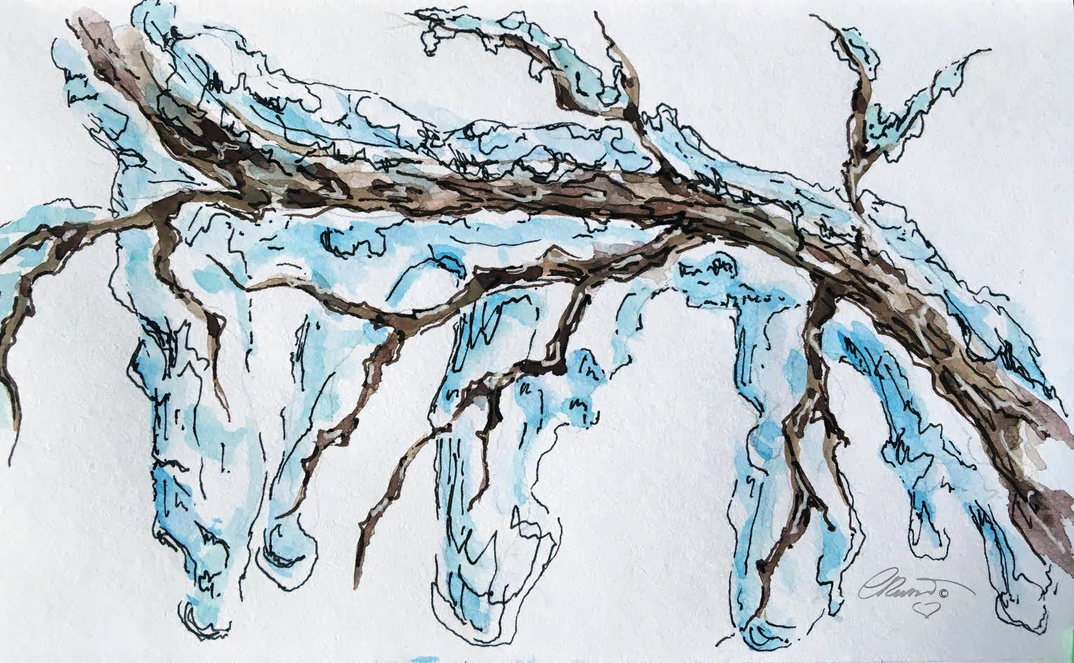 ICICLE 29 - Original Watercolor ©Carolina Russo