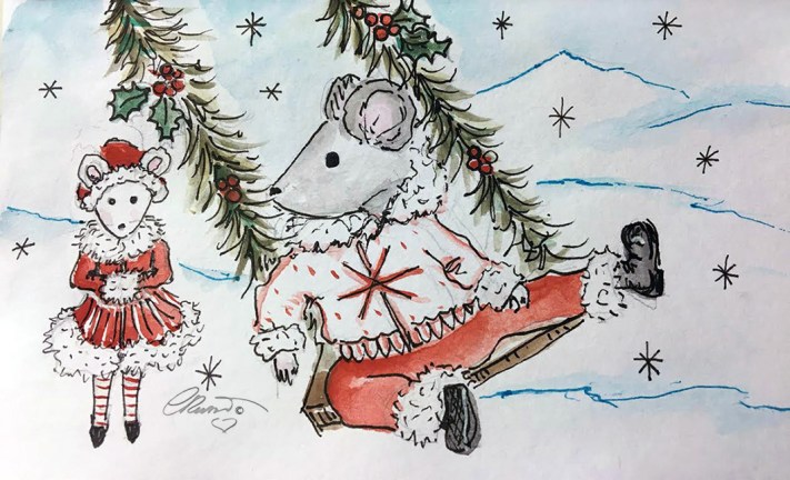 Mouses Day 6 - Original Watercolor ©Carolina Russo