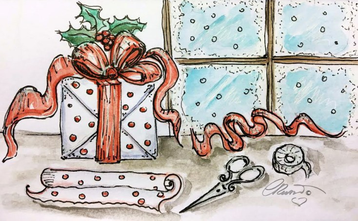 WRAPPING PAPER  Day 20 - Original Watercolor ©Carolina Russo