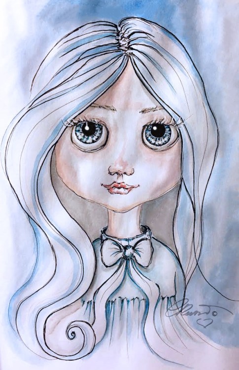 Blue - Original Watercolor ©CarolinaRusso