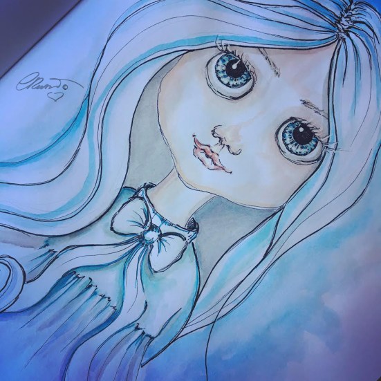 Blue - Original Watercolor ©CarolinaRusso