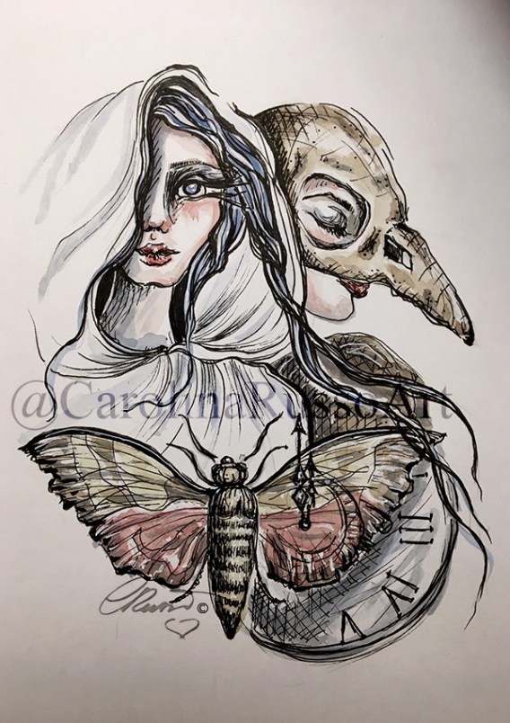 INKTOBER-MabsDrawlloweenClub 2018